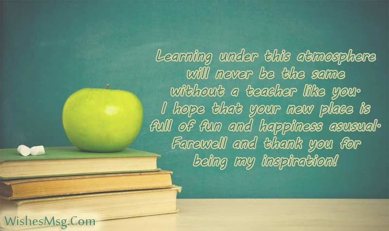 write a farewell speech to your teacher