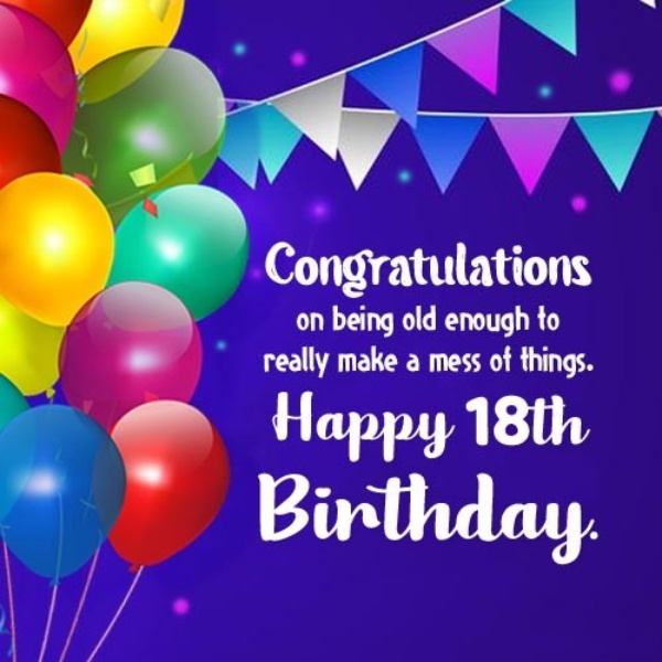 18th Birthday Wishes – Happy 18th Birthday Messages and Quotes - Sweet ...